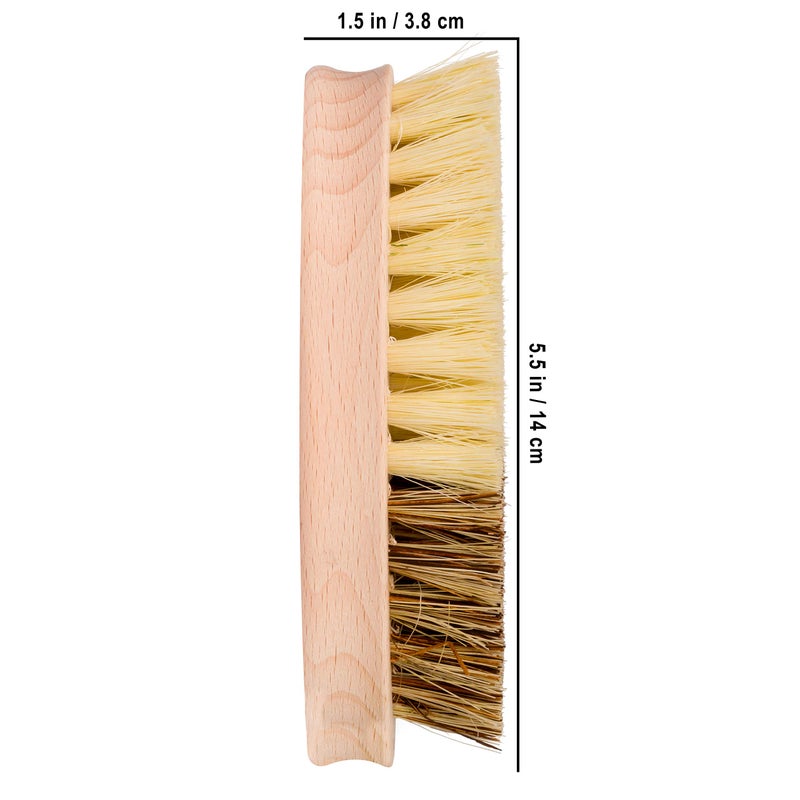 REDECKER Hard and Soft Side Vegetable Brush - Beechwood Handle - 2 Different Bristle Strengths for Cleaning Delicate or Tough-Skinned Vegetables, 5-1/4 inches - Vegetable Scrubber, Made in Germany - Image 5